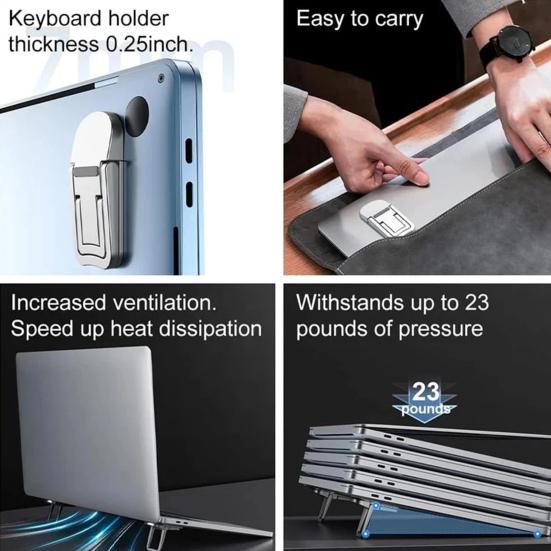 1 пара складных подставок для ноутбука, мини-размер, универсальная портативная подставка для ноутбука, регулируемый кронштейн для охлаждения