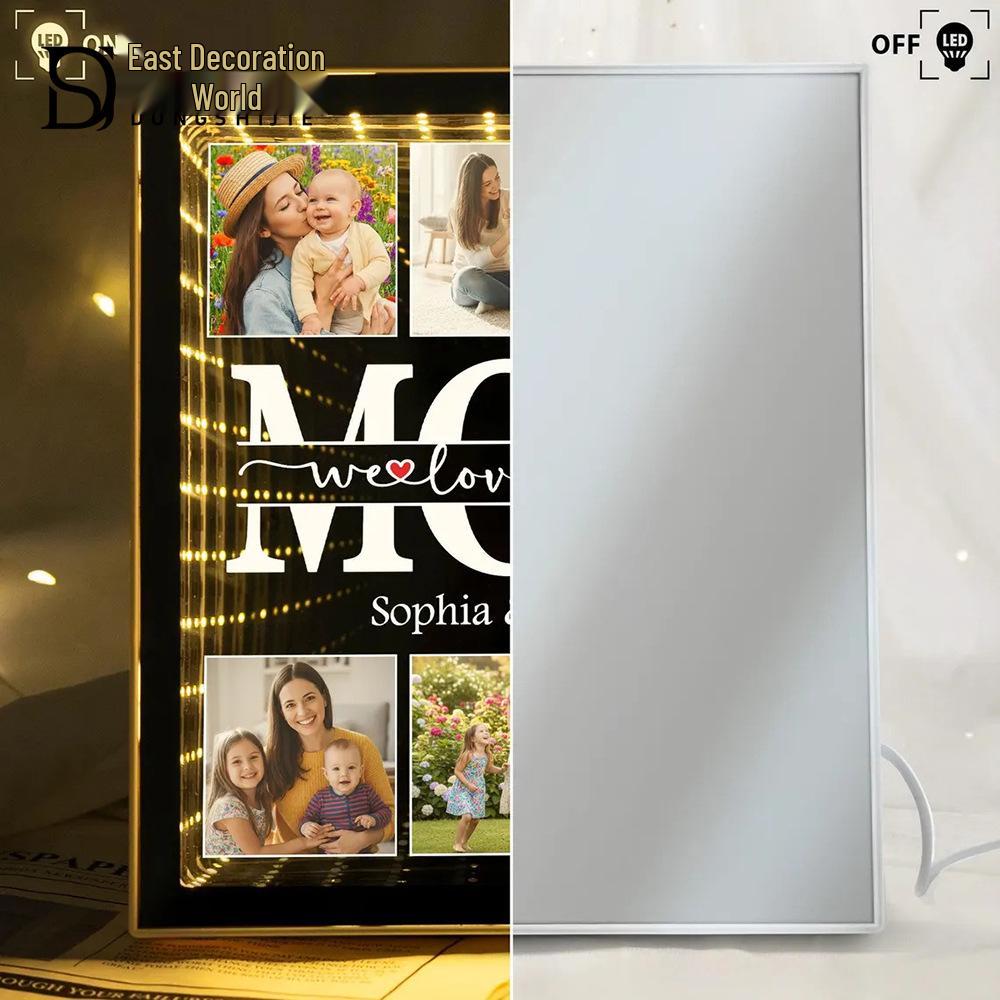 Mother's Day 3D Photo Tunnel Infinity Mirror Light Puzzle
