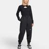 Nike Однотонный вышитый логотип с круглым вырезом, пуловер, облегающий трикотажный модный спортивный длинный рукав, женские топы, черный цвет DV8215-010