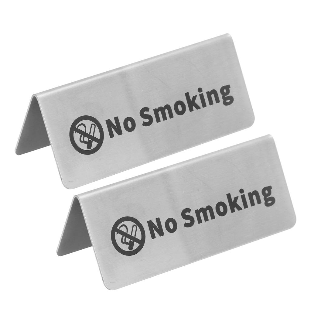 Table Top Sign Stainless Steel Double Sided Versatile Silver Tabletop Card Sign for Party Wedding Hotel