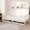 VidaXL Daybed with Drawers 90x200 Cm White Solid Pine Wood 3083685