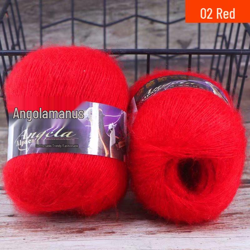 Пряжа из ангоры и мохера - 42 г, тонкая, с длинным ворсом, для вязания крючком, спицами и на машине, идеальна для пальто и шалей, бесплатная доставка