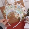 Sequin Christmas White Snowflake Headbands Plastic New Year Hair Hoop  Christmas Festival Gifts