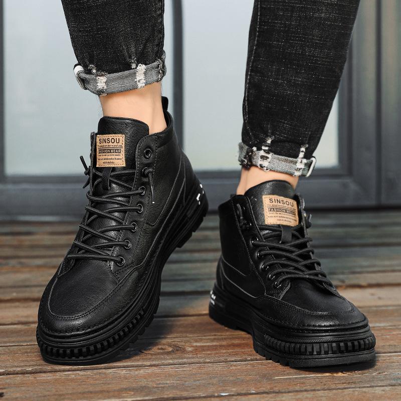 High Top Board Shoes for Men Autumn/winter 2024 Fashion Trend for Men  Small White Shoes