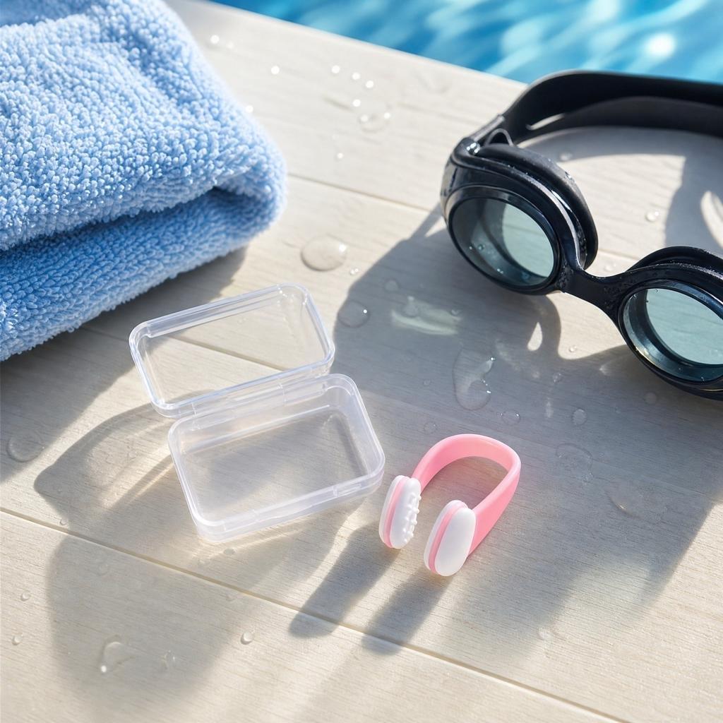Silicone Swimming Nose Clip for Adults and Kids, - Non-Drop Nose Plug for Diving and Swimming