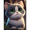Алмазная картина, полная дрель, милый кот, круглая алмазная живопись, ручная работа, красивая мечта, лунный дом, сделай сам, алмазная мозаика, картина, украшение дома