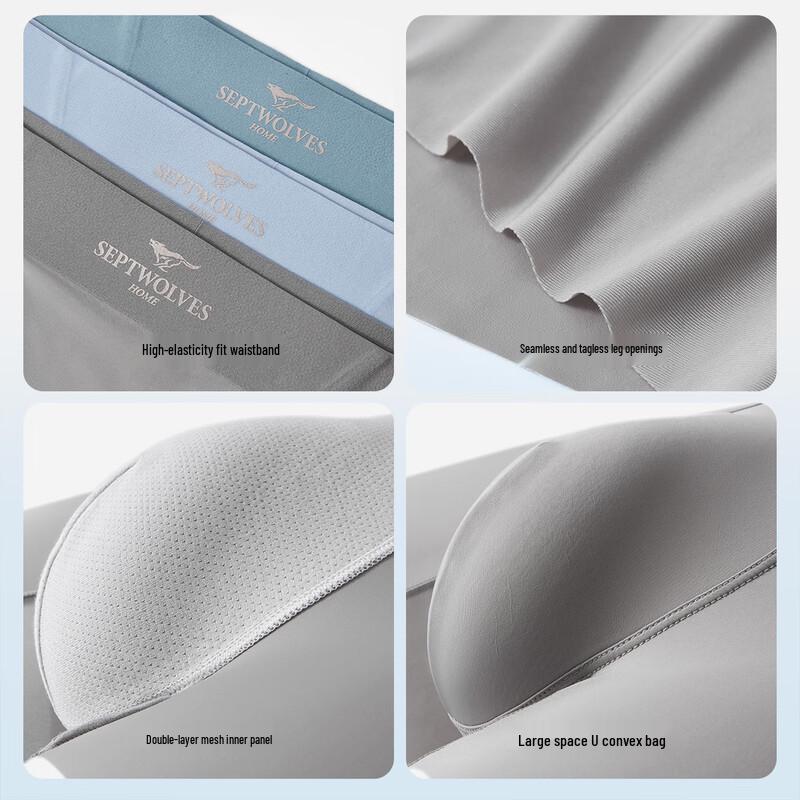 Мужские премиальные антибактериальные боксеры-брифы Seven Wolves