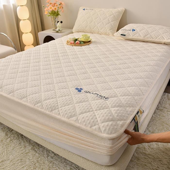 Новый графеновый молочный флис с хлопчатобумажной простыней, теплое и быстро нагревающееся покрывало, защитный чехол для дома Simmons