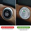 3D Car Ignition Start Button Diamond Rhinestone Metal Stickers Decor Auto Motorcycle Universal One-click Start Bling Decor Decal