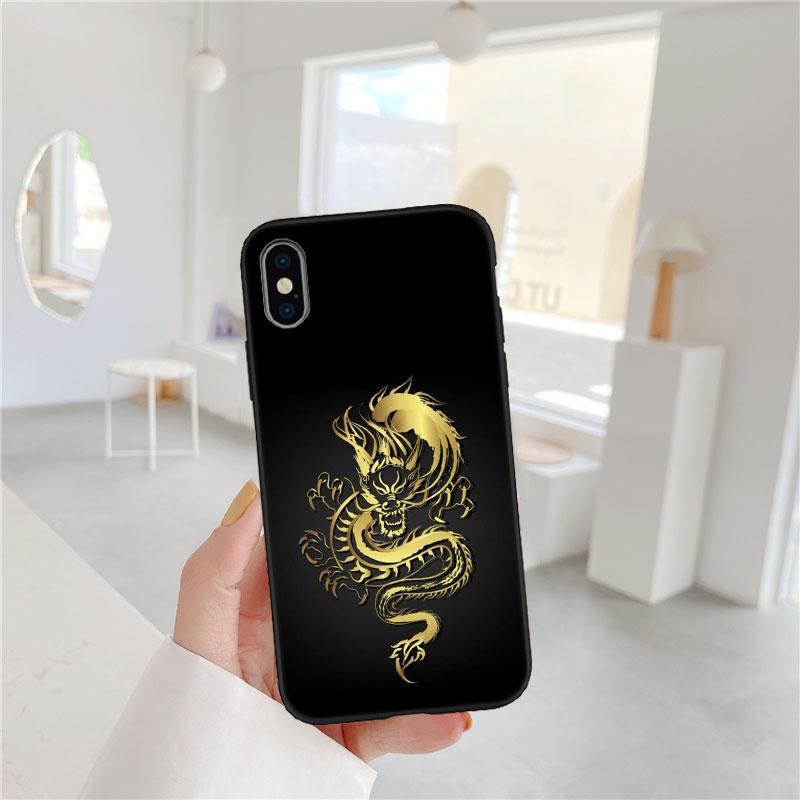 LO25 Чехол-накладка 'Китайский Дракон' для iPhone SE X XS XR 11 16E 17 Pro Max Air 8 7 6 6s Plus
