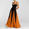 Новинки Женское платье с цветными блоками и длинным рукавом - Повседневное свободное весеннее платье для женщин