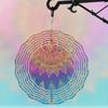 60 Inch Large Metal Wind Spinner Garden Decor with 360 Degree Rotating Hook Elegant Mandala Design No Battery