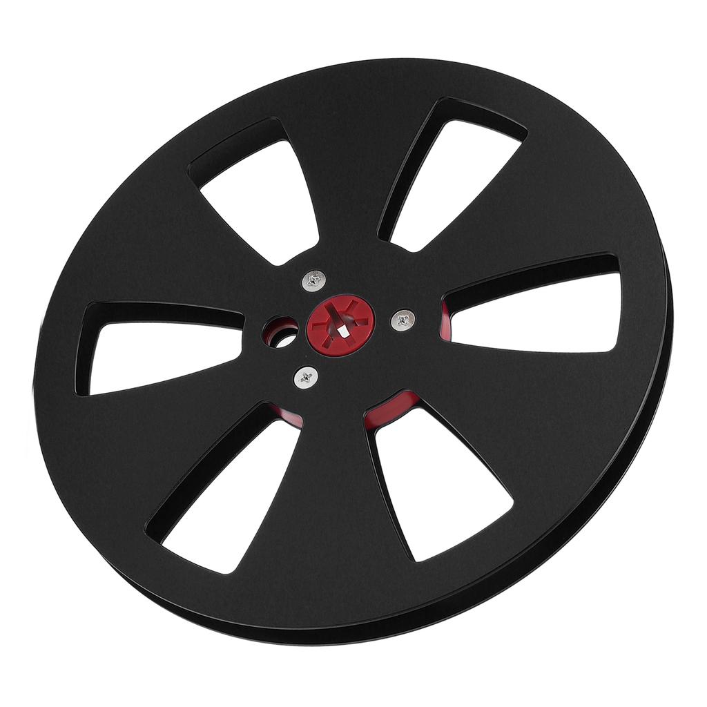 1 4 7 Inch Empty Tape Reel Aluminum Alloy Recording Takeup Reel with 6 Hole for Reel To Reel Tape for TEAC Black