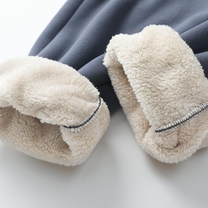 Мужские зимние брюки на флисовой подкладке, тяжелые теплые спортивные штаны на подкладке из шерпы, брюки для бега с карманами для мужских толстых брюк большого размера