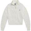 Polo FW24 Solid Logo Embroidered Pullover Long Sleeve Sweater Women Sweater Beige WMPOSWENC021114-100