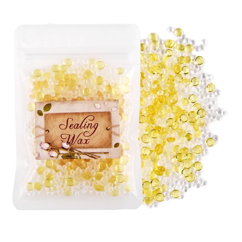 Прозрачные частицы воска из лака Янтарный золотой прозрачный лаковый клей Герметизирующий восковой клей DIY Самодельный конверт для запечатывания липкой лентой