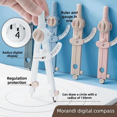 Цифровой дисплей Многофункциональный чертежный циркуль Morandi Точный Геометрический циркуль для черчения Круги Масштаб