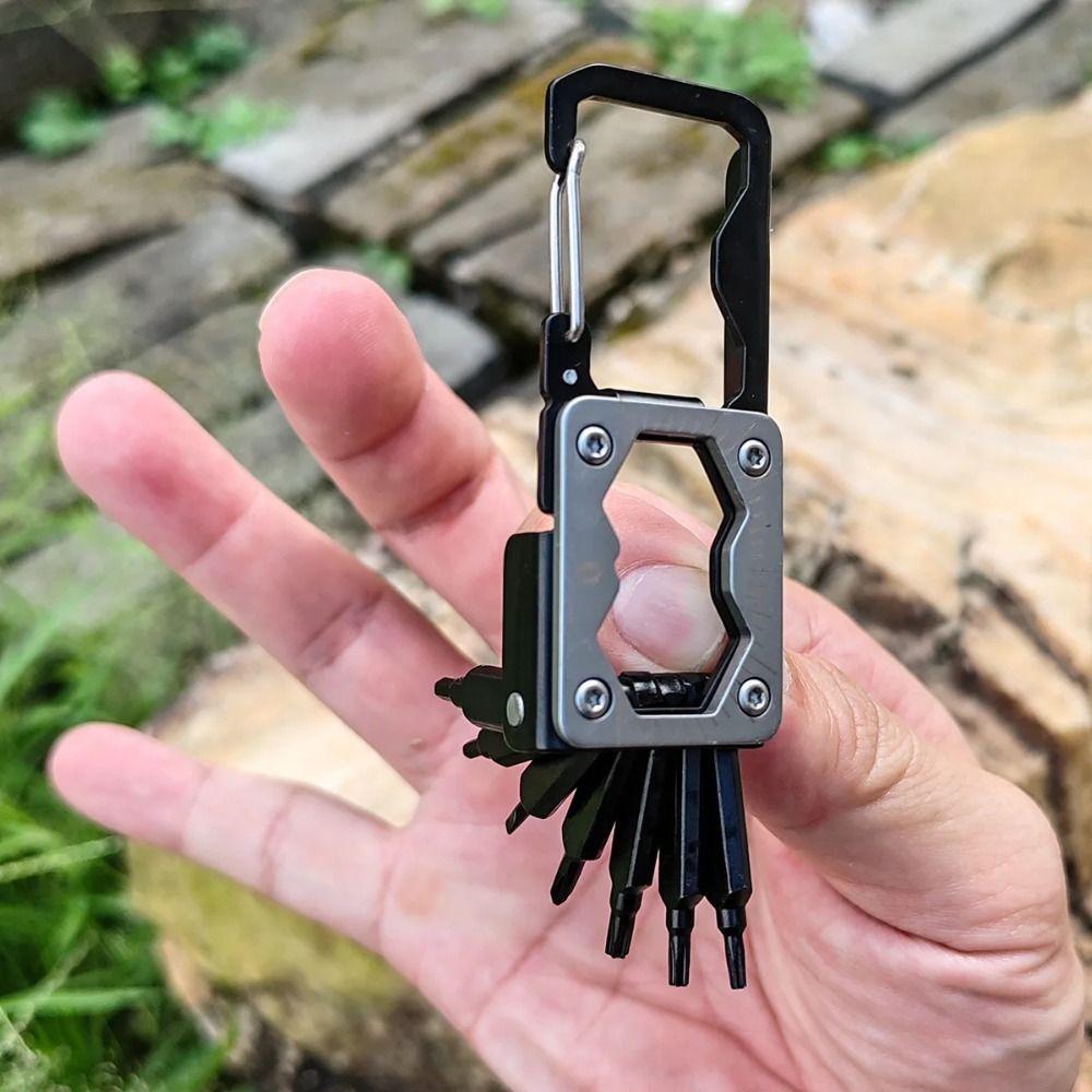 Открывалка для бутылок Инструменты для обслуживания автомобиля Многофункциональный складной инструмент Измерительное устройство Кемпинг