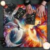 Phoenixes Goddess Pattern Tarots Card Tablecloth Altars Cloth Altars Cloth Divinations Card Table Cloth Tapestry Easy Use