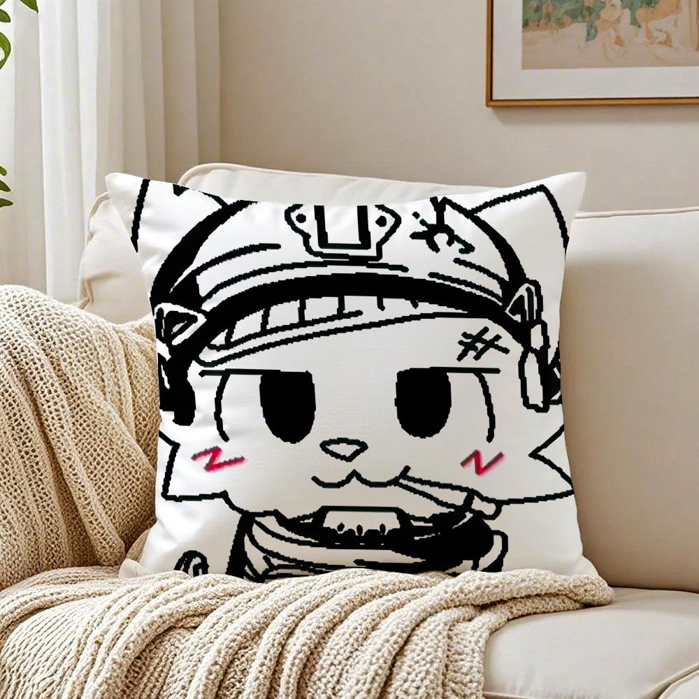 meme cute SSilly Cat Cushion Cover Pillowcase Antidustmite living Room Sofa Decor Cushion Room