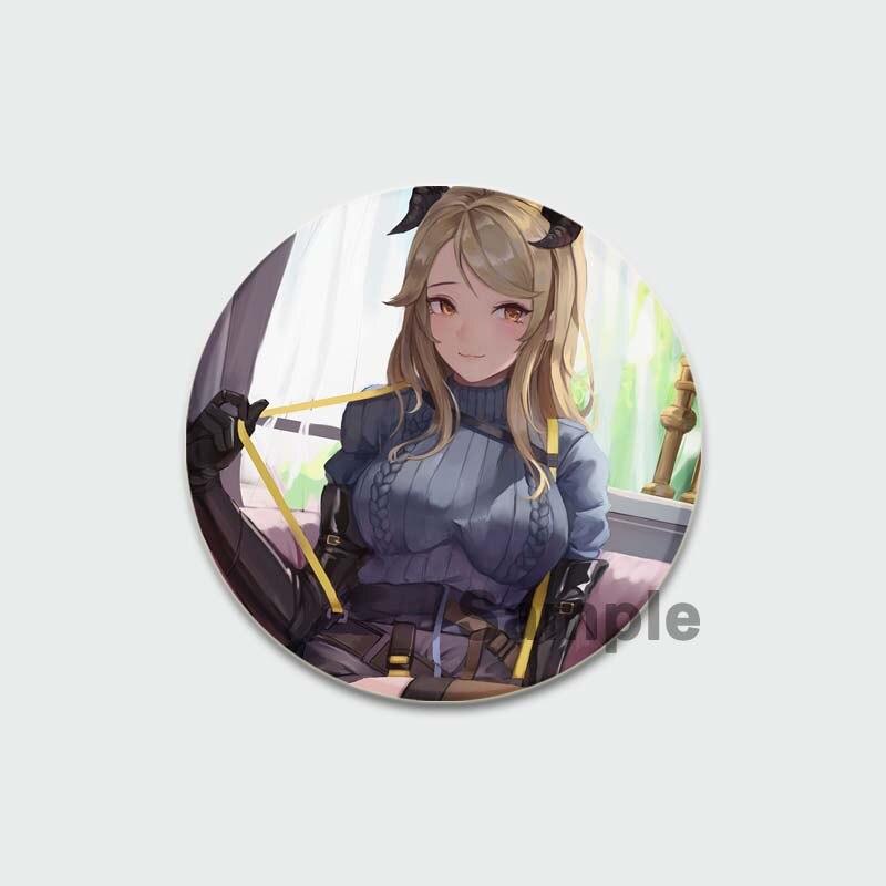 58 мм милая брошь для девочек в стиле аниме 58 мм круглая булавка косплей мультяшные значки для одежды украшение на рюкзак модные ювелирные аксессуары подарки