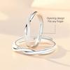 Fashion Couple Rings Set Silver Color Simple Opening Adjustable Finger Ring Light Luxury Jewelry For Women Men Anniversary Gift