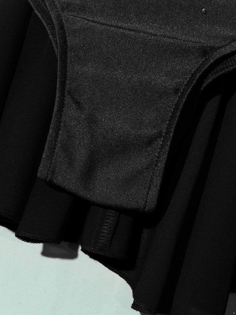 Kids Girls Elegant Chiffon Dress Sleeveless Stand Collar Backless Rhinestone Floral Stage Costume