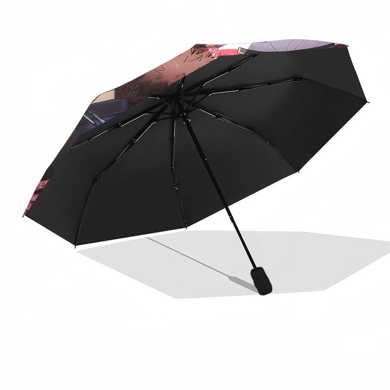 1pc Jujutsu Kaisen Inspired Umbrella Automatic Opening Closing, Portable 3-Fold Design, 8-Bone Iron Frame, Outdoor, Perfect Gift for Fans, Travelers,