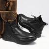 Новые мужские кожаные ботинки, легкие, повседневные, нескользящие, удобные туфли, высокие кожаные, толстая подошва, повседневная спортивная обувь