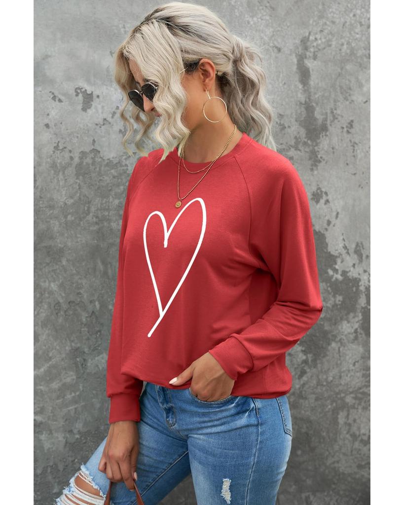 Azura Exchange Свитшот с рисунком сердца