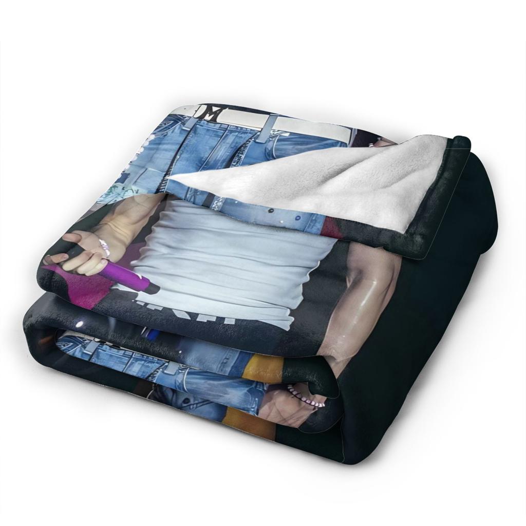 Warm Soft BlanketsKids Adult Decorative Omar Courtz Singer Throw Blanket Flannel Bedspread For Couch Chair Print Sofa Bed Cover