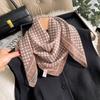 70cm Square Scarf Versatile Neck Scarf For Dress Up Your Look, Spring/Summer Women's Soft Stain Bandannas Hijab Neckerchief