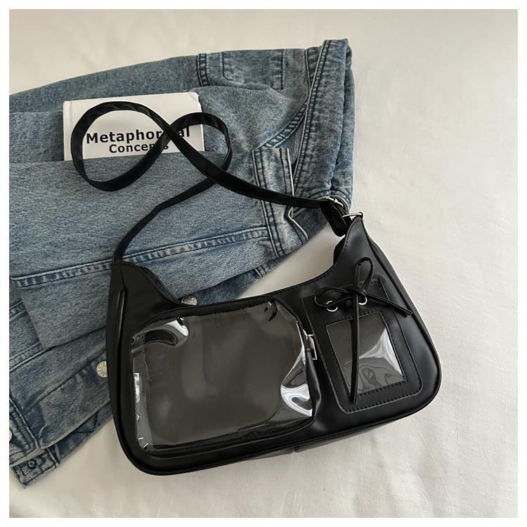 Girls Two Dimensional Transparent Tote Bag With Large Capacity For Daily Commuting