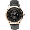 Salvatore Mara Watch Moon Phase Multi Calendar 5 ATM Water Resistant Business Formal Men's Leather Belt Limited Model Black Pink Gold SM21106-PGBK