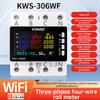KWS-306 Измеритель мощности 3-фазный 4-проводной Многофункциональный счетчик энергии AC 85-290V Энергия Мощность Вольтметр Напряжение Амперы Ватт Счетчик кВтч