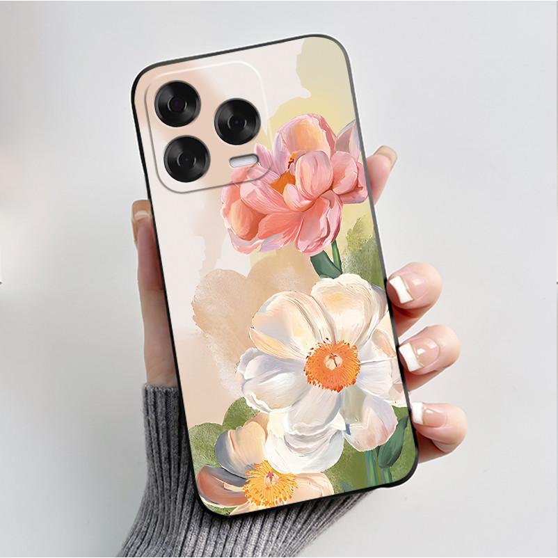 Printing Case For ZTE Blade V70 Vita Fundas For ZTE Nubia V70 Design Capa Soft Silicone Black Shell Cover Cute Flower Case Coque