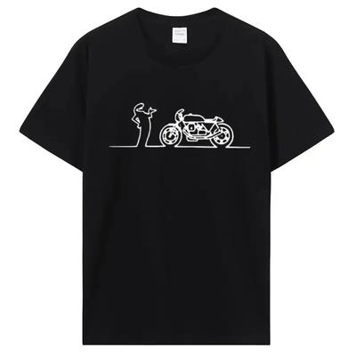 Мужская Женская Moto Guzzi La Linea Guzzisti Nomads Футболка Lineman TV Series Одежда Хлопковые Футболки Футболка Хип-Хоп Футболка Уличная одежда