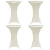 VidaXL Elastic Table Covers Ø 60 Cm Cream 4 Pcs