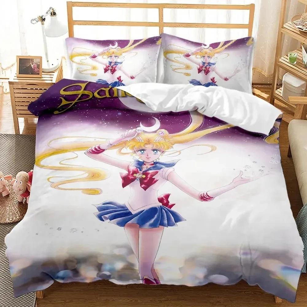 Комплекты постельного белья Cartoon S-Sailor Moon, изысканный комплект постельного белья, пододеяльник, комплект постельного белья, роскошный подарок на день рождения