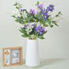 Artificial Clematis Branch with Stem Green Leaves Home Wedding Party Faux Flower Floral Arrangement Indoor Outdoor Garden Decoration Photo Props