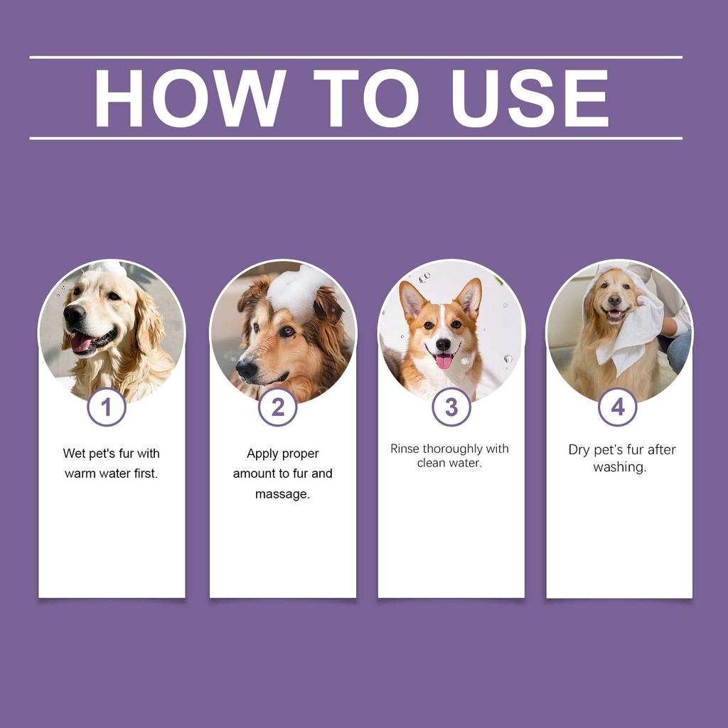 EelJoy 5-в-1 Шампунь для домашних животных, Мягкое очищение и уход за шерстью, Гладкая и блестящая шерсть, Аромат лаванды, Шампунь для кошек и собак, 100 г