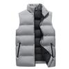 Жилет мужской зимний с воротником-стойкой, трендовый жилет, жилет однотонный, мужская толстая куртка, теплая безрукавка, хлопковое пальто