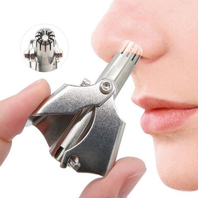 Ручной круглый лезвие для рта, мужской триммер для волос в носу, нержавеющая сталь, мини-портативный инструмент для удаления волос в носу и бровях, машинка для стрижки волос, моющаяся бритва