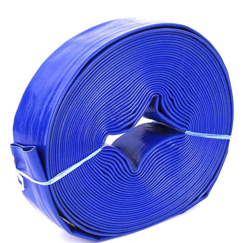 Irrigation High-Pressure Rubber-Coated PVC Water Hose - Blue & Yellow for Agricultural Use