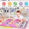Piano Mat Toy Drum Set Multifunctional Music Mat Foldable Music Mat 8 Keys 17 Demo Songs 8 Types of Instrument Sounds Recording Playback Volume