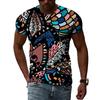 New 3D Fashion Ethnic Colorful Pattern Unisex Print T-shirts Trendly Men Summer Casual Personality Harajuku Short Sleeve Tee Top