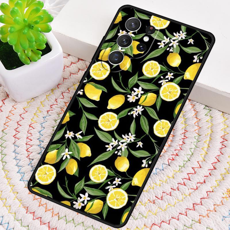 Tropical Summer Fruit Lemon soft TPU Phone Case For Samsung Galaxy note 10 pro S26 S25 S24 S23 S22 Ultra Plus S21 FE S20 Cover