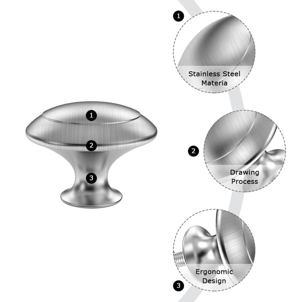 4-25Pc Stainless Steel Cabinet Handles American Style Kitchen Cupboard Door Pulls Drawer Knobs Fashion Furniture Handle Hardware
