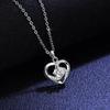 Новый настоящий муассанит сердце кулон ожерелье VVS1 D цвет чистый S925 серебро ювелирные изделия подарок для женщин