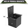 1pcs Pergola Bracket Wall Mount Set Replacement Pavilion Column Connector With Screws Galvanized Steel Bracket Hardeware Kit